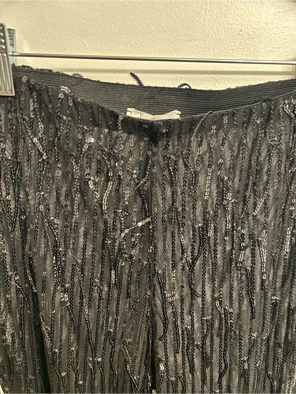 Black Sequin mesh pants set - Picture 5 of 5